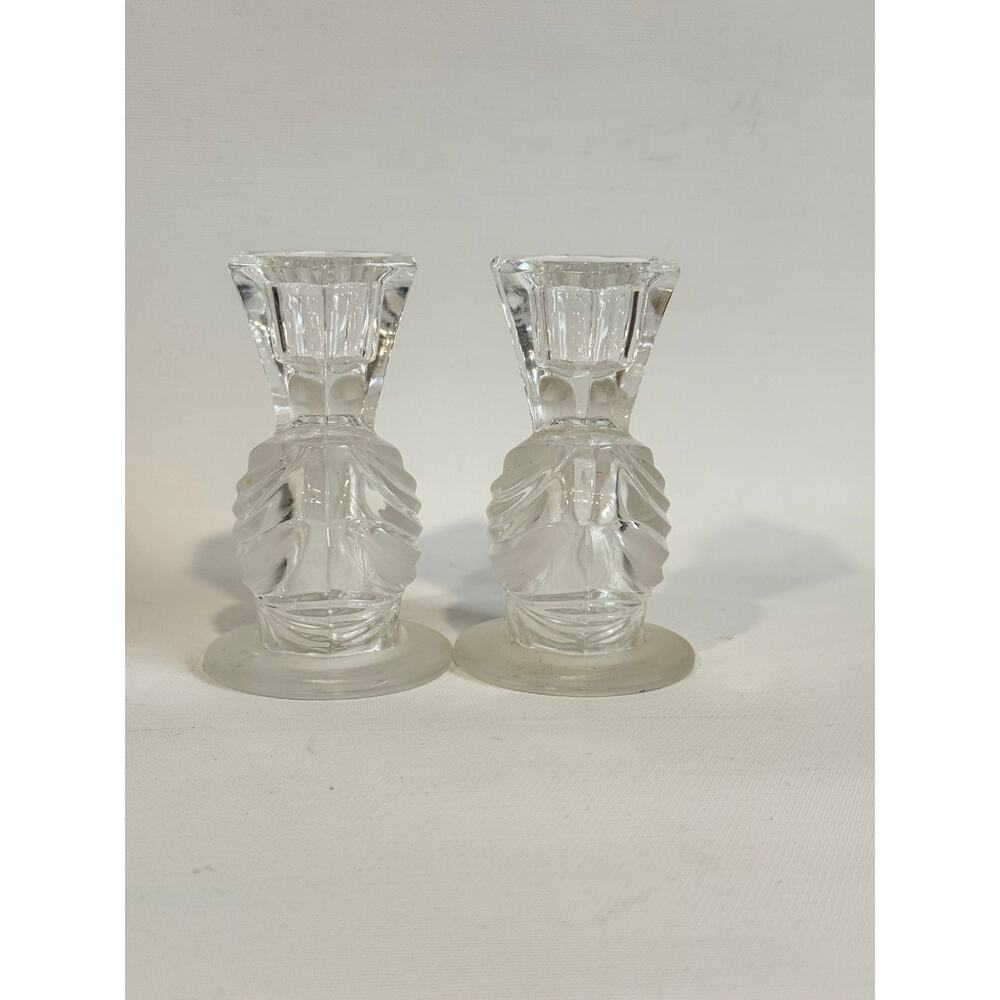 PartyLite Crystal Swan Pair Candle Holders 24% Lead Crystal #P0168 - Picture 4 of 7
